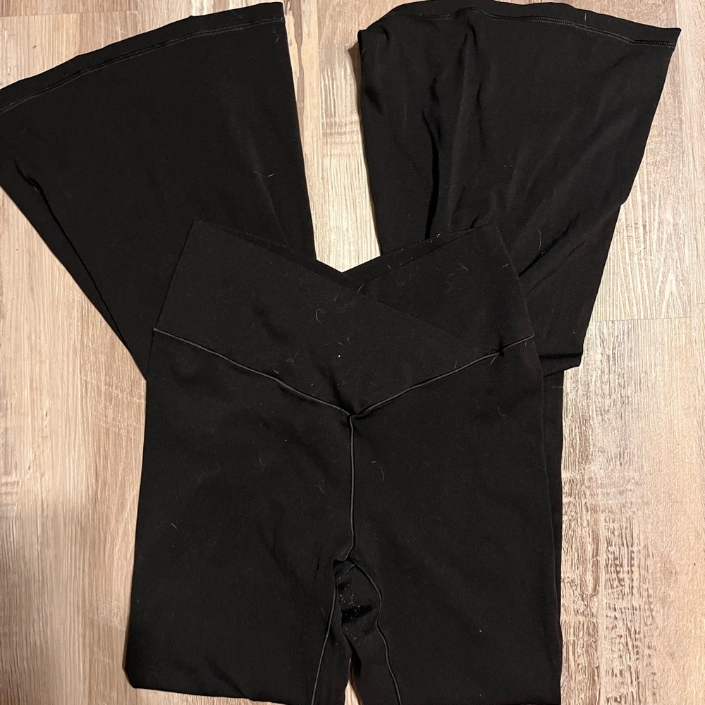 Aerie double crossover Flare Leggings